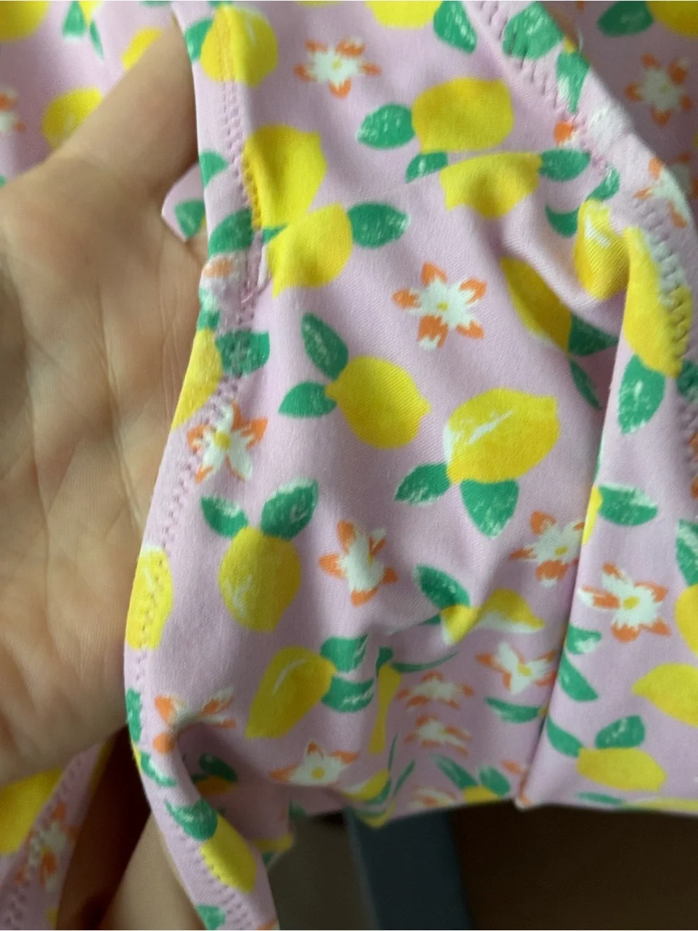 Crewcuts lemons one piece swimsuit ruffle print floral girls